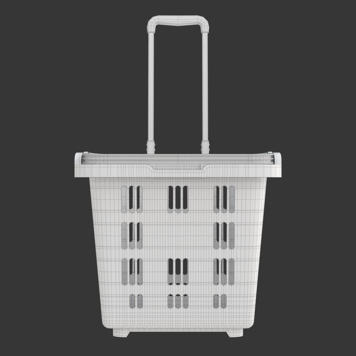 Rolling Shopping Basket 3D model_30