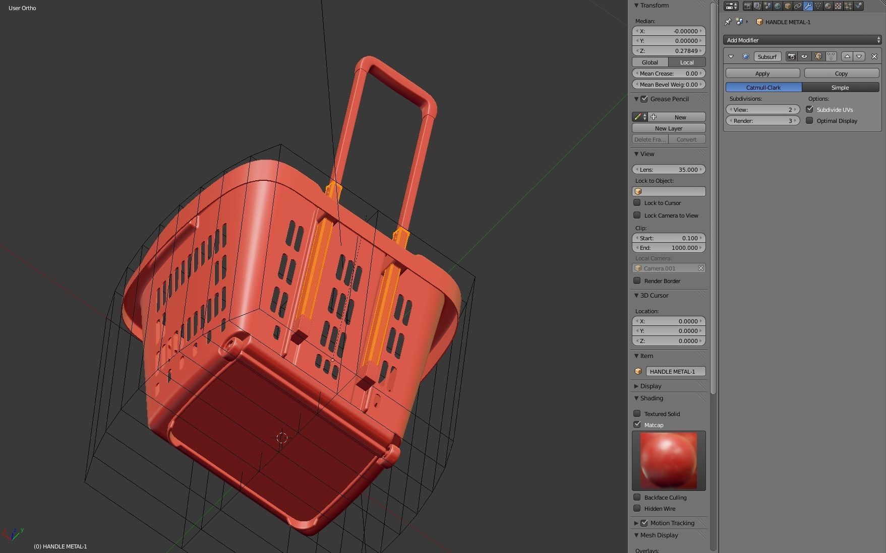 Rolling Shopping Basket 3D model_23