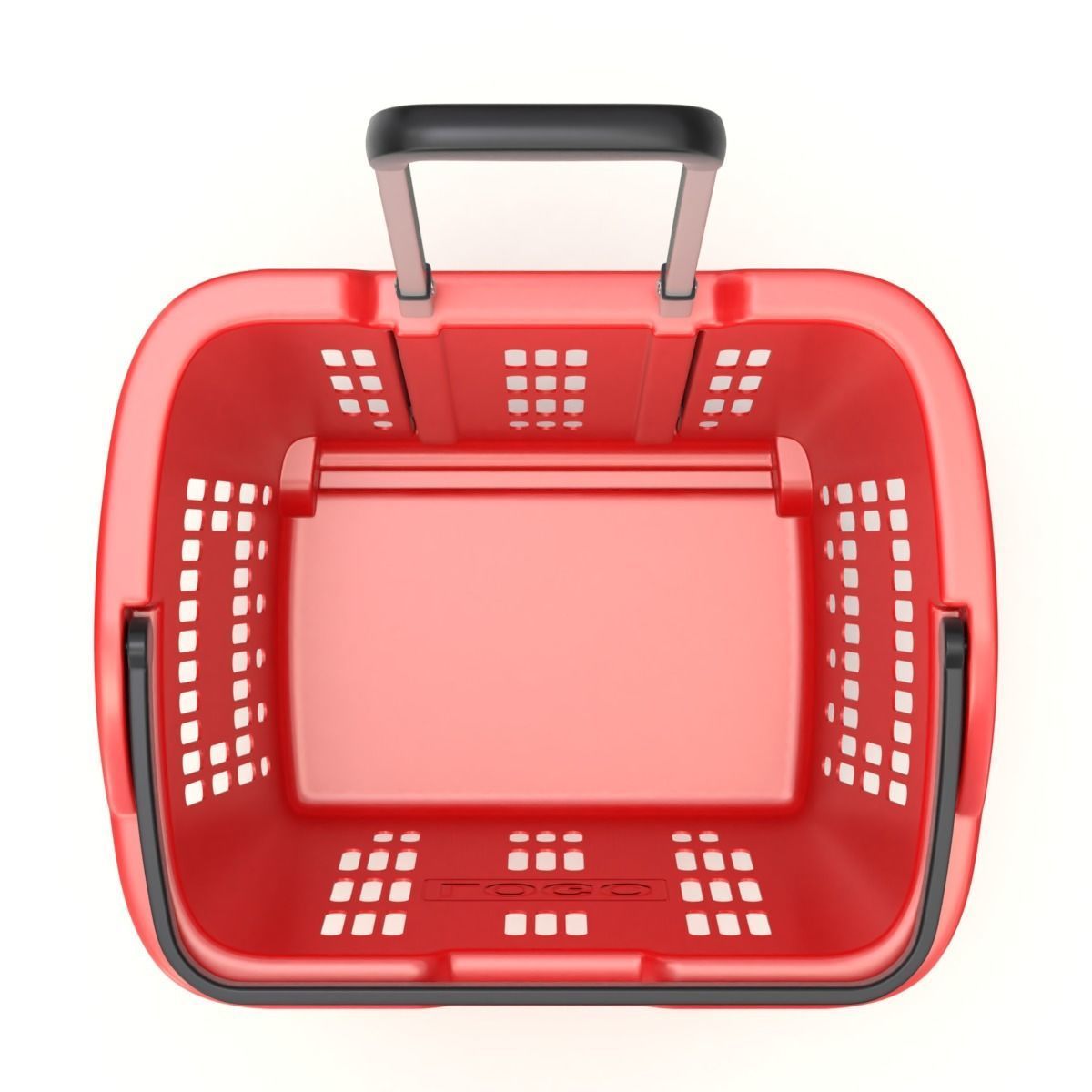 Rolling Shopping Basket 3D model_9