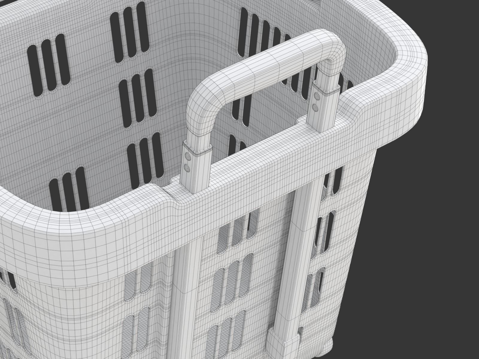 Rolling Shopping Basket 3D model_35