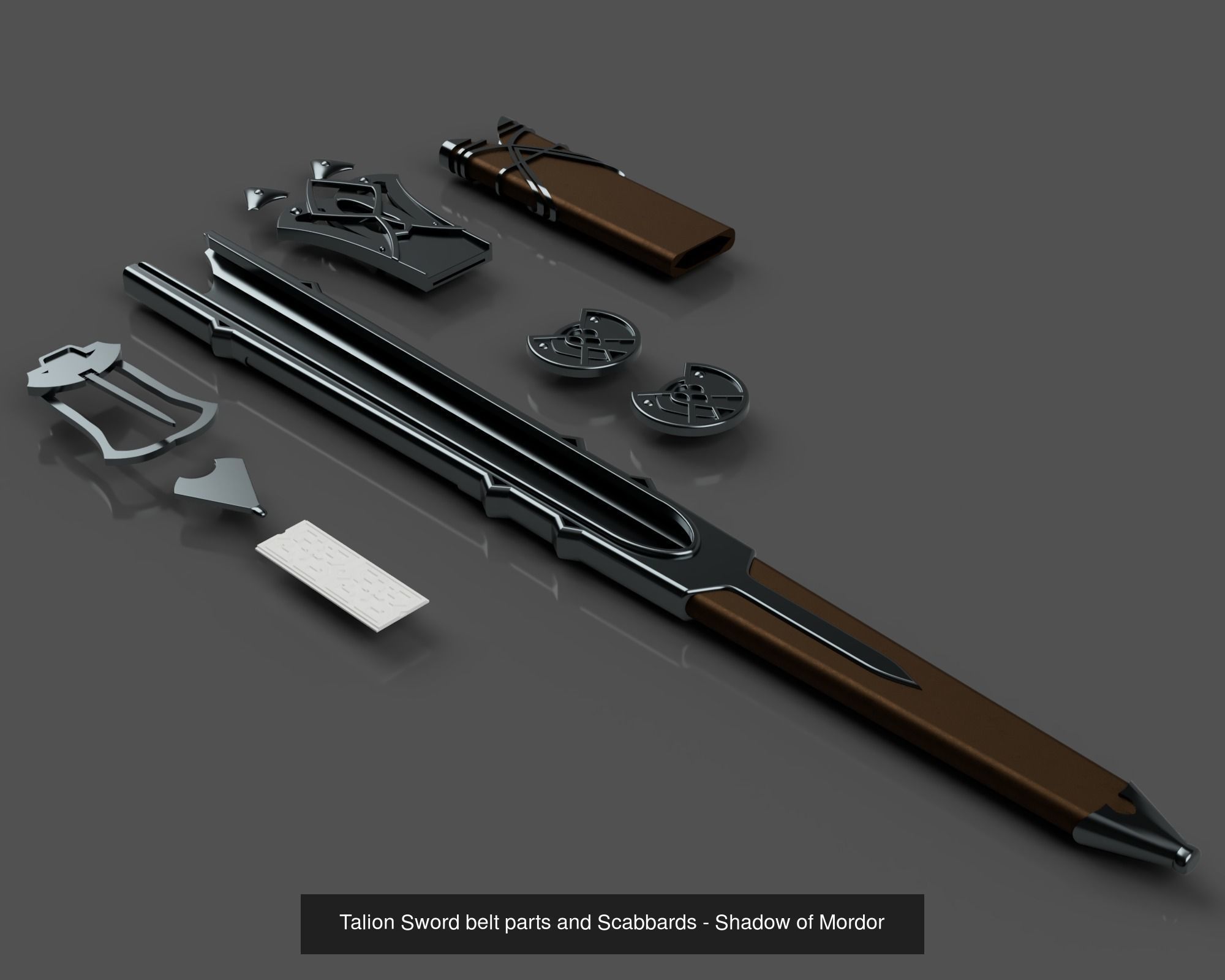 Shadow of Mordor Swords and Scabbards 3D printable 3D Model Collection_7