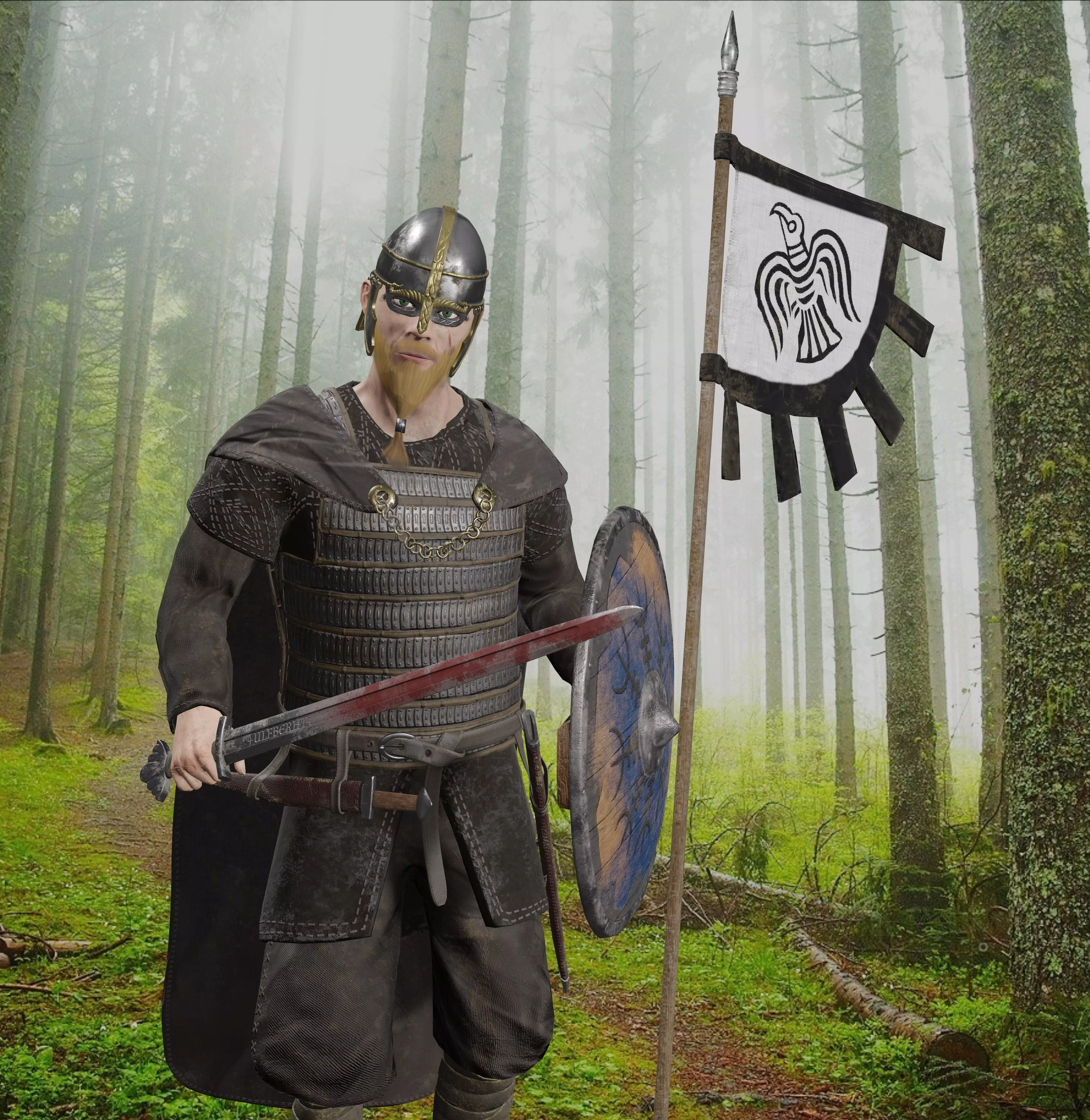 Viking Chief Free low-poly 3D model