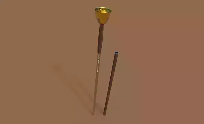 PBR Rose Cane Sword Free low-poly 3D model