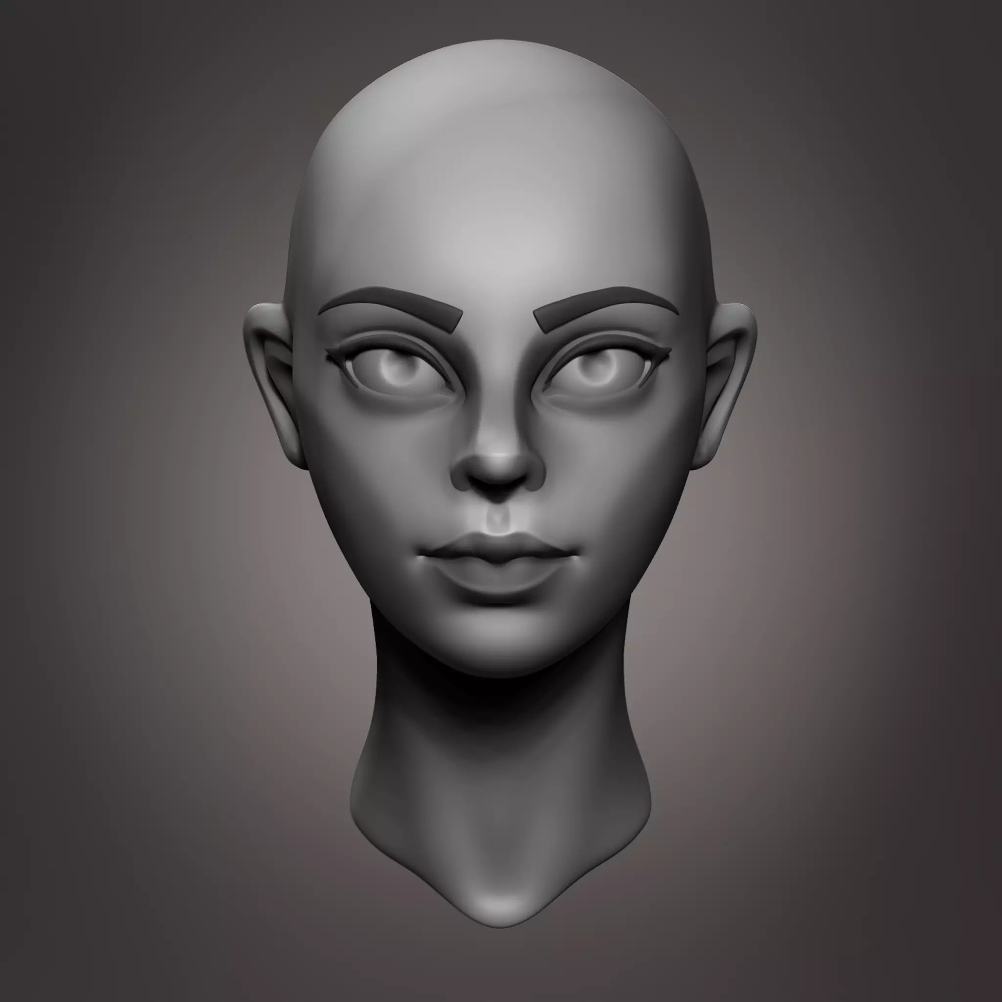 FREE - Stylized Head Free 3D model_0