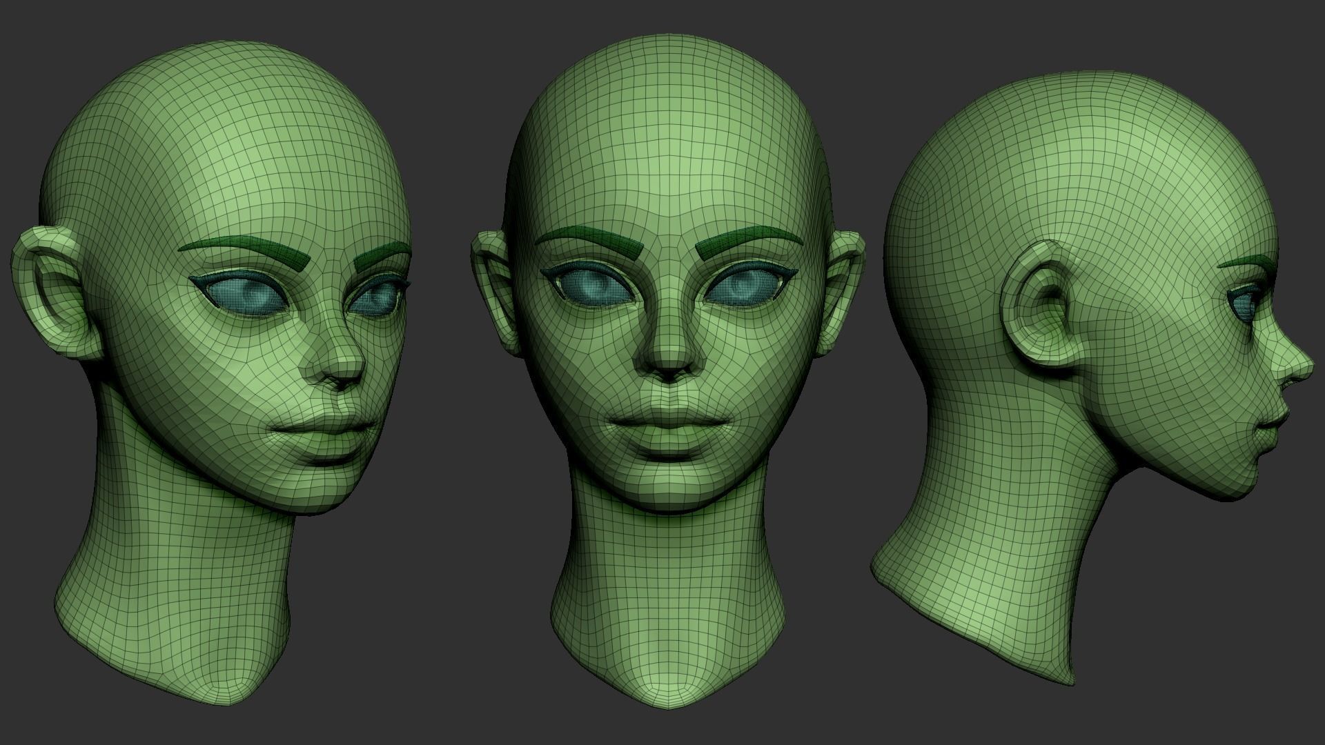 FREE - Stylized Head Free 3D model_2