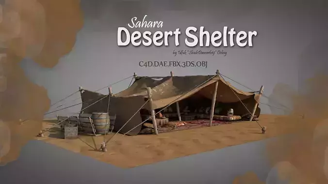 Bedouin Desert Tent v1 3D model