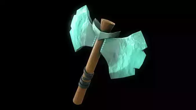 Stylized Weapon Axe Water element