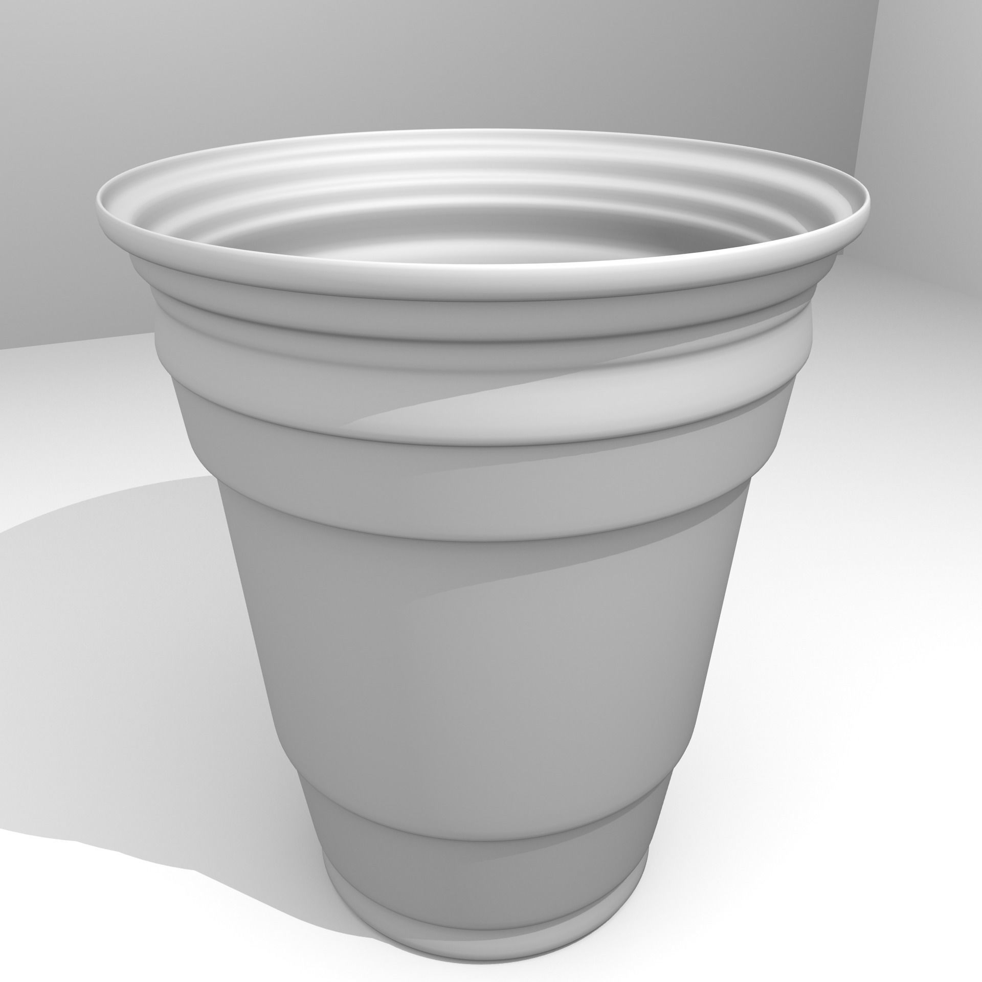 Red Plastic Cup 3D model_3