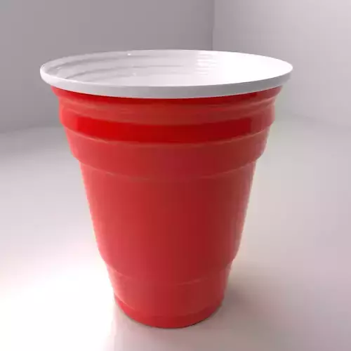 Red Plastic Cup 3D model