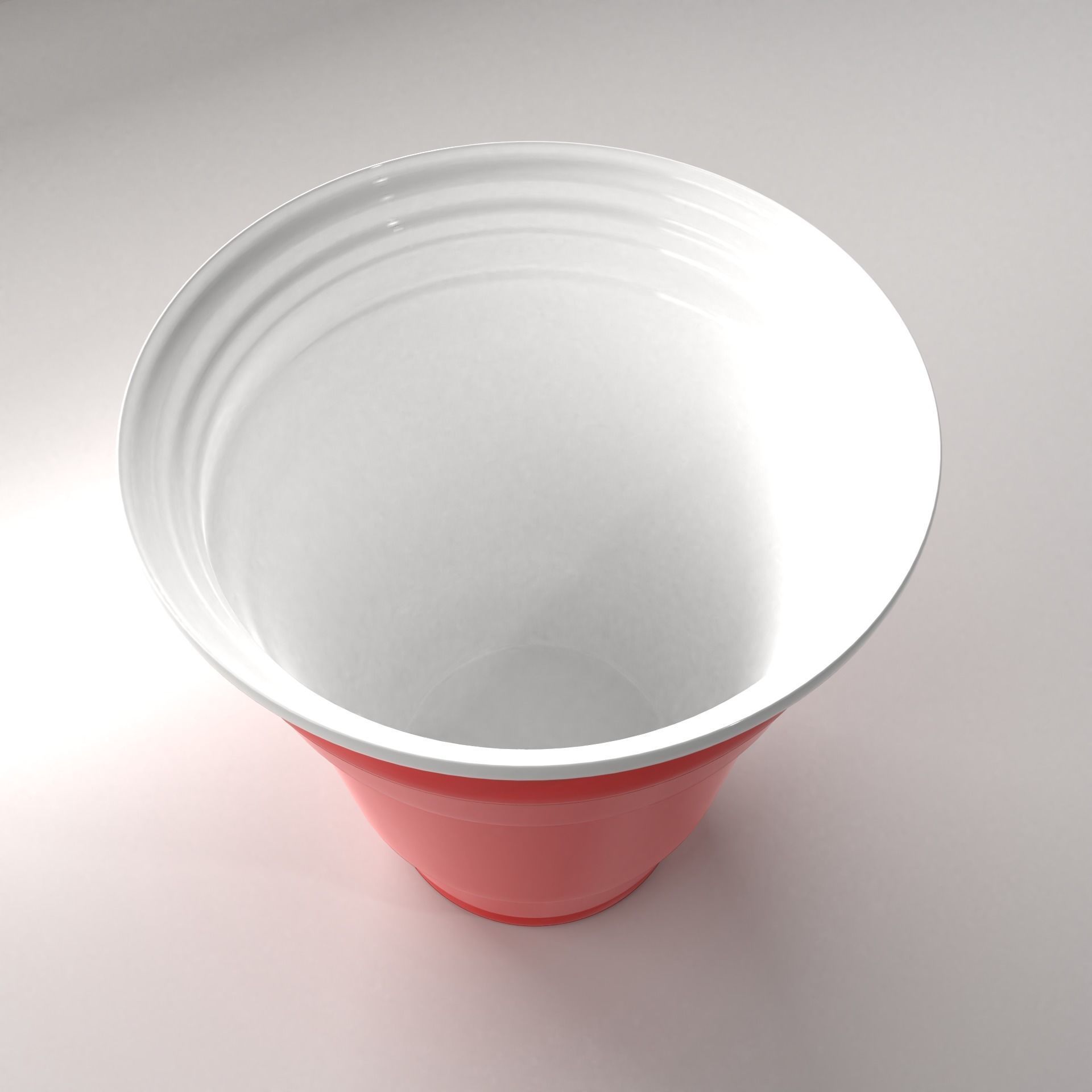 Red Plastic Cup 3D model_2