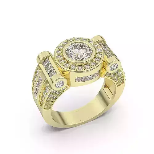 fashion Ring  Silver Gold  Silver Gold  Print