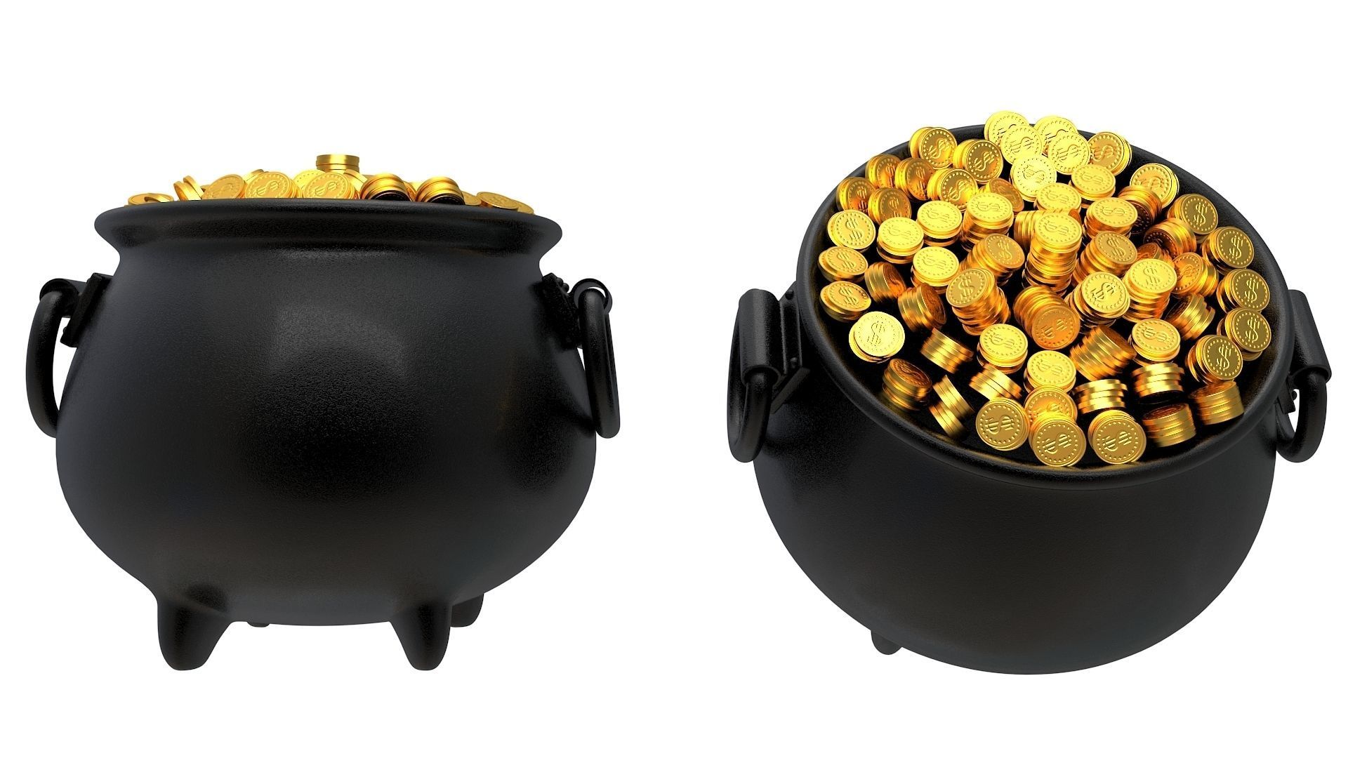 Pot of Gold 02 3D model_5
