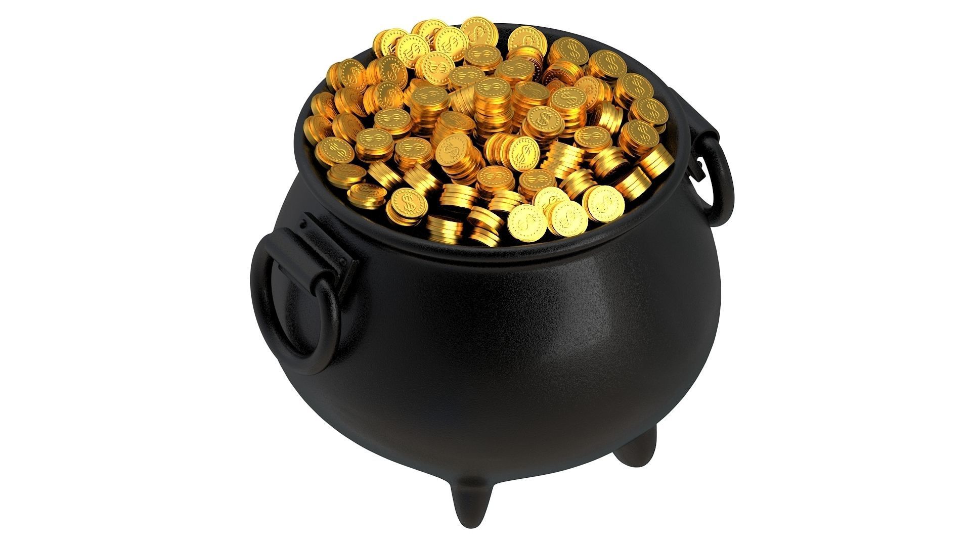 Pot of Gold 02 3D model_2