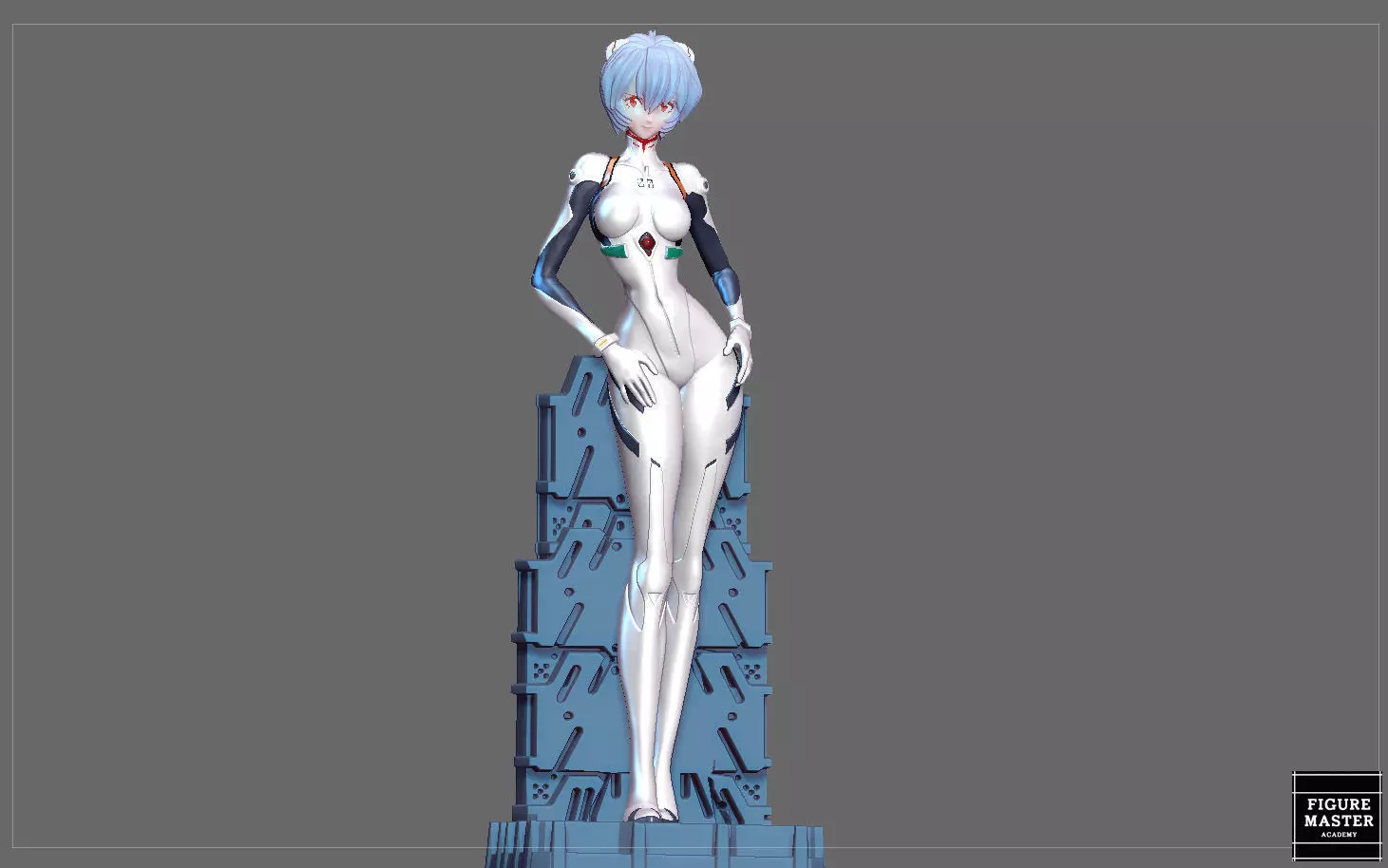 REI AYANAMI PLUG SUIT EVANGELION ANIME CHARACTER PRETTY GIRL 3D print model