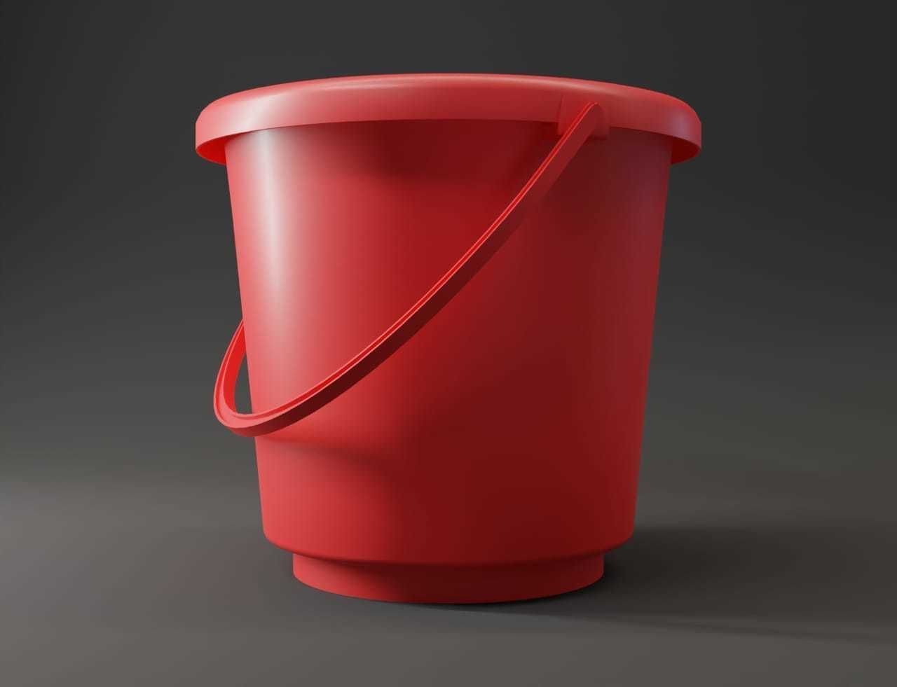 Bucket plastic 3D model_2