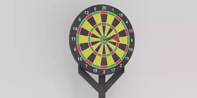 Darts Game Set Low-poly 3D model Darts Game Set Low-poly 3D model