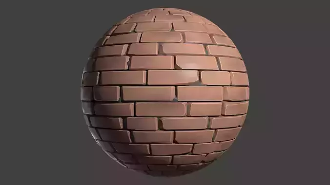 Stylized PBR Brick Seamless Texture