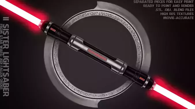 Star Wars Inquisitor Lightsaber for Cosplay 3D print model