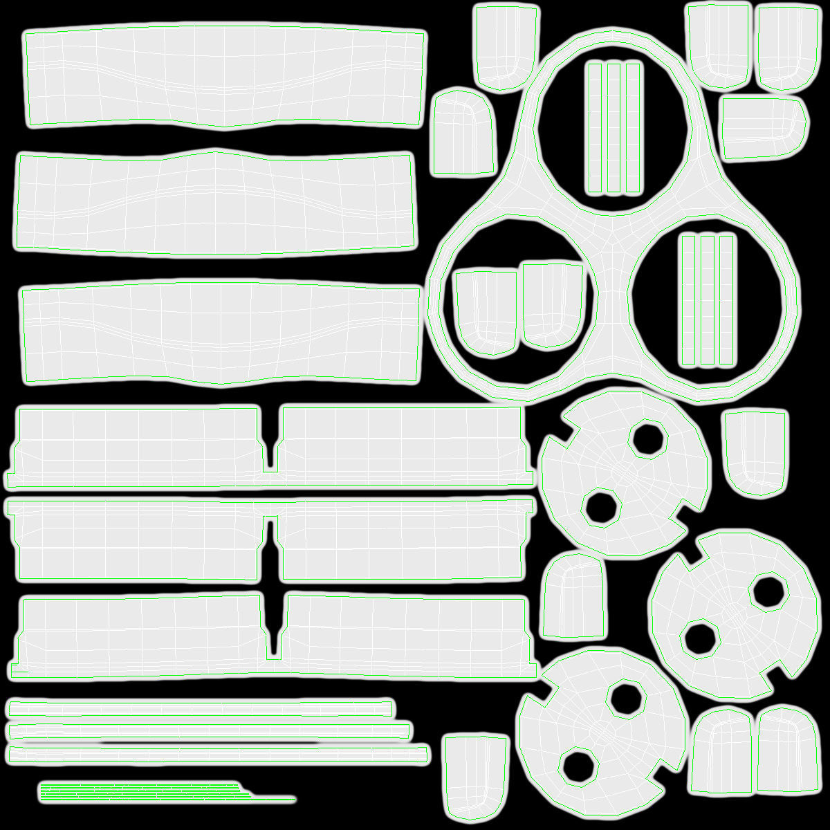 Triple Socket Low-poly 3D model_16