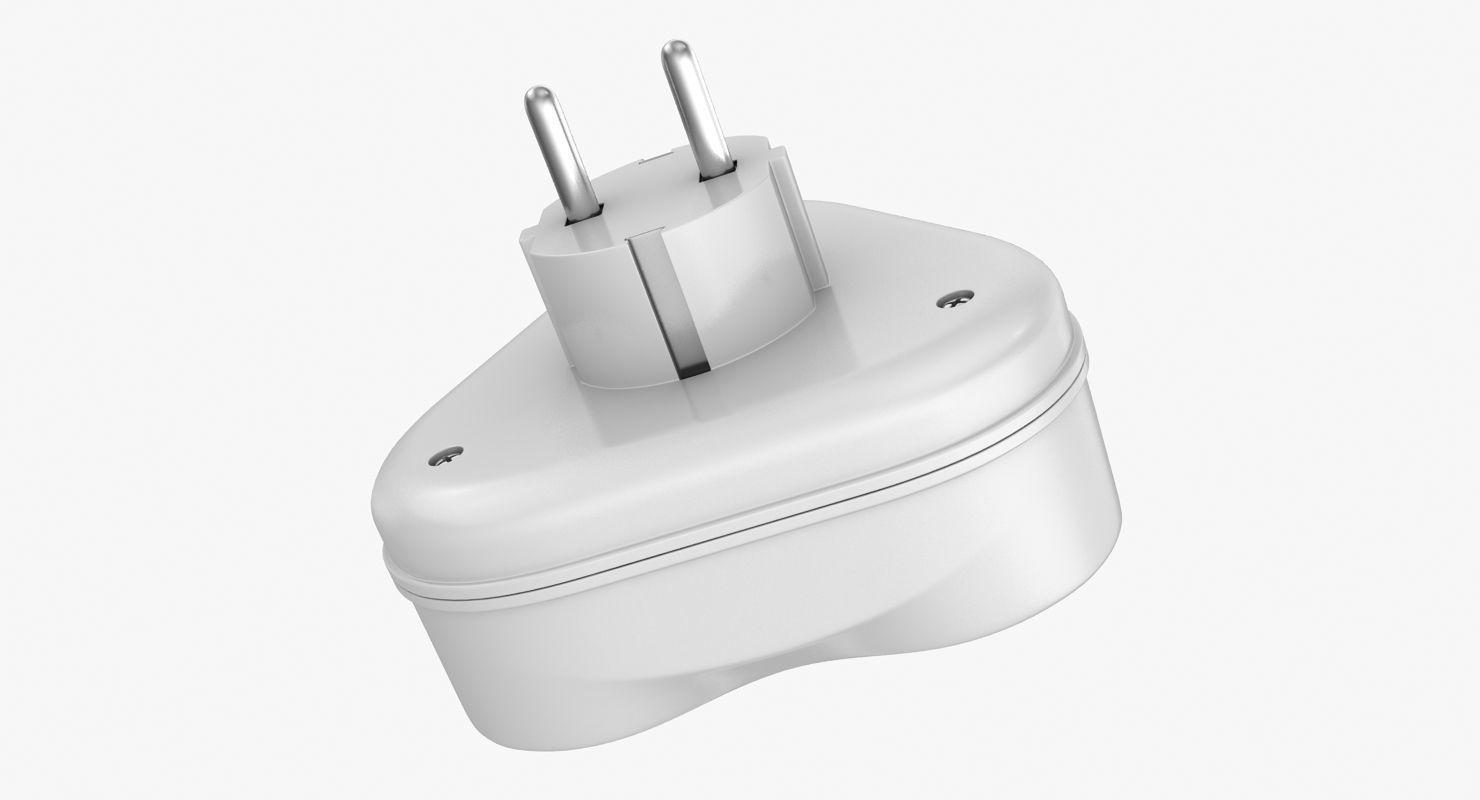 Triple Socket Low-poly 3D model_6