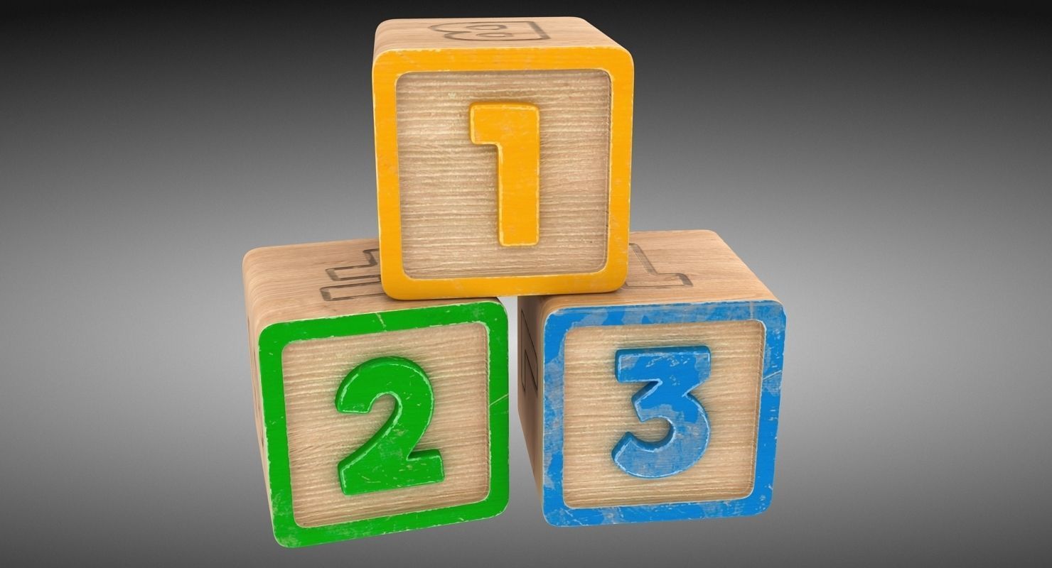 123 Blocks Low-poly 3D model_2