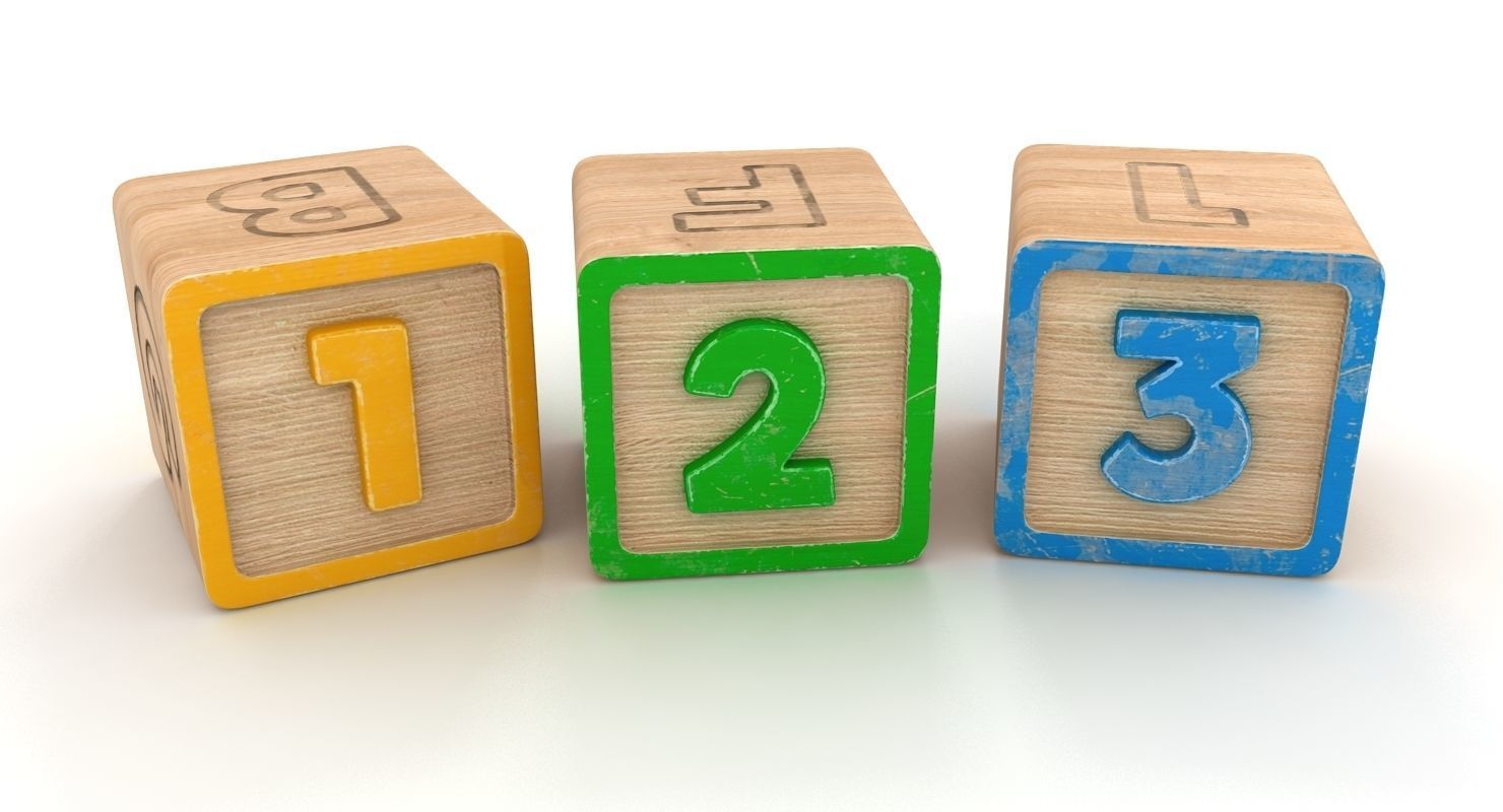 123 Blocks Low-poly 3D model_8