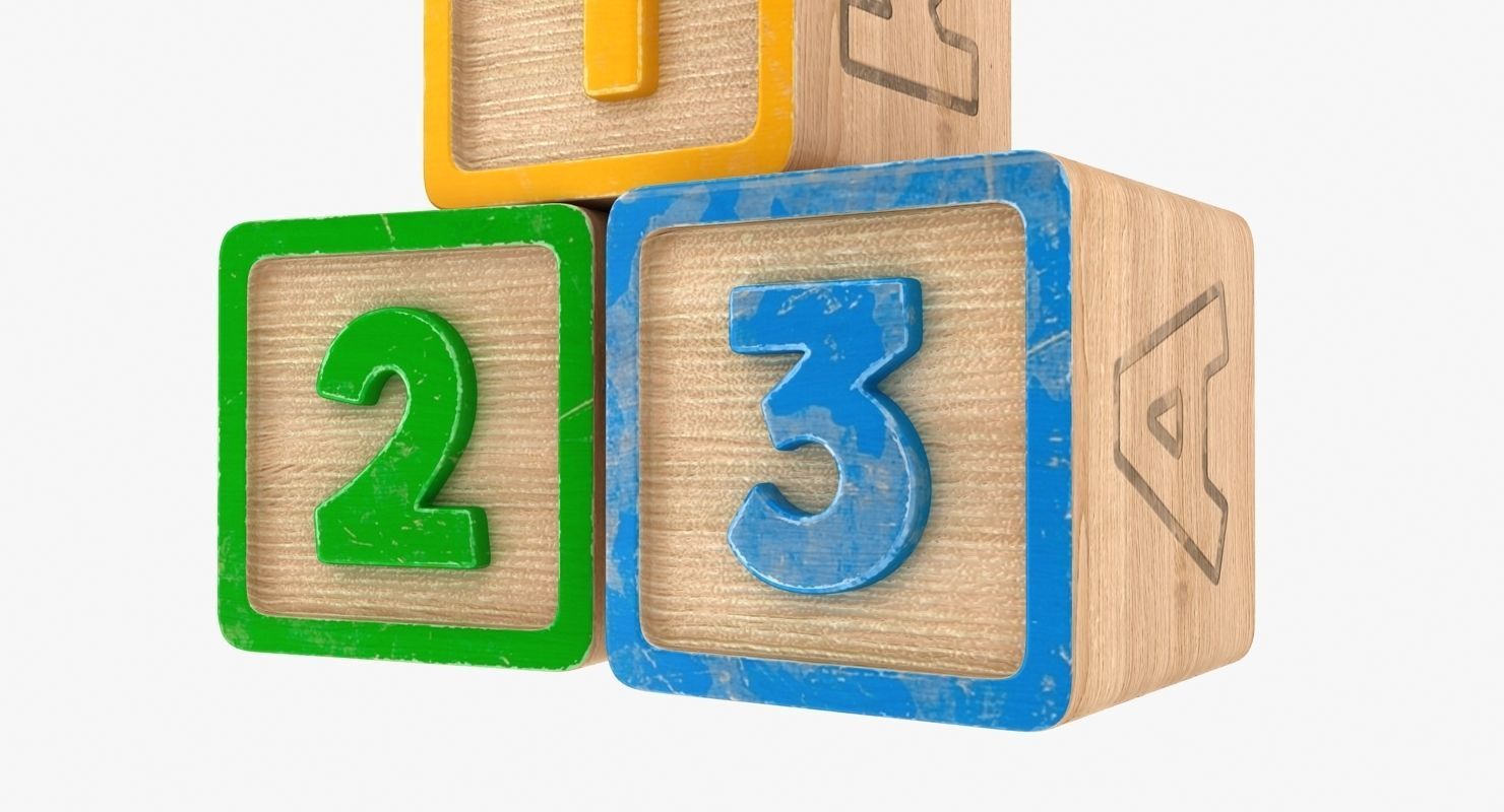 123 Blocks Low-poly 3D model_6