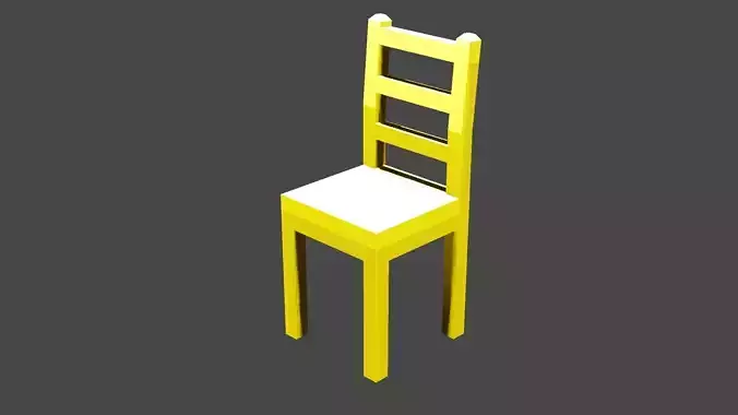 low poly chair Free low-poly 3D model