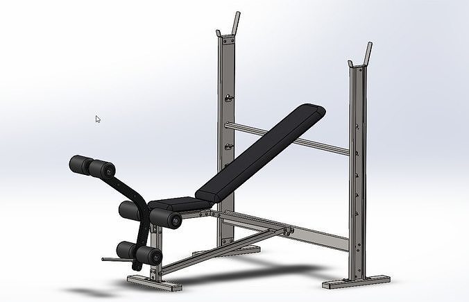 GYM BENCH PRESS 3D model