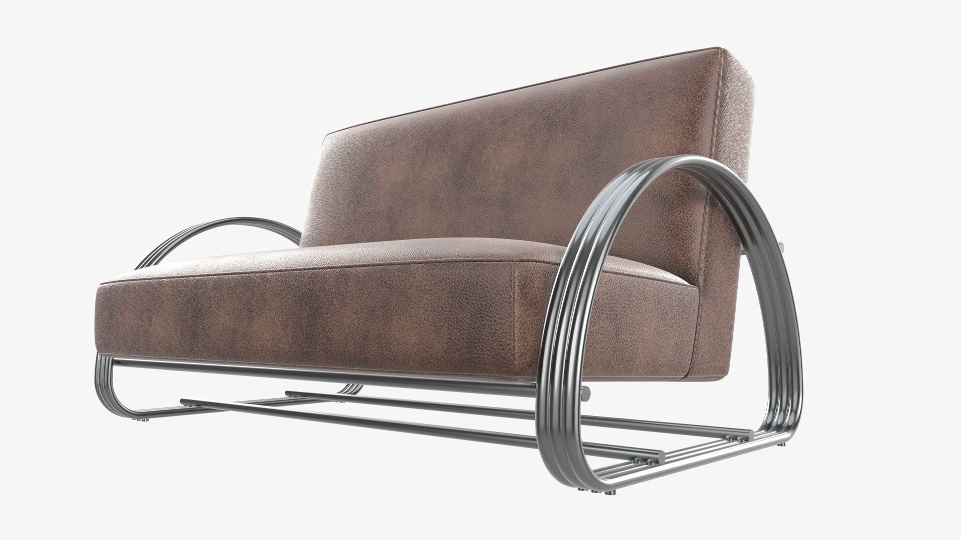 Loveseat sofa 3D model_4