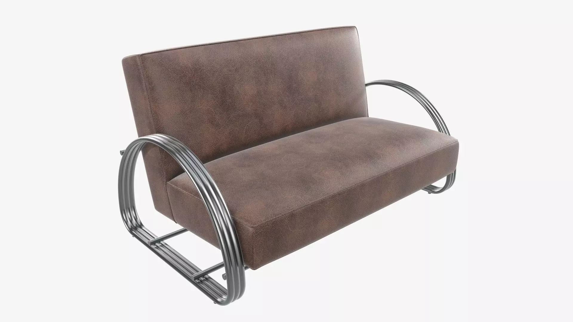 Loveseat sofa 3D model_0