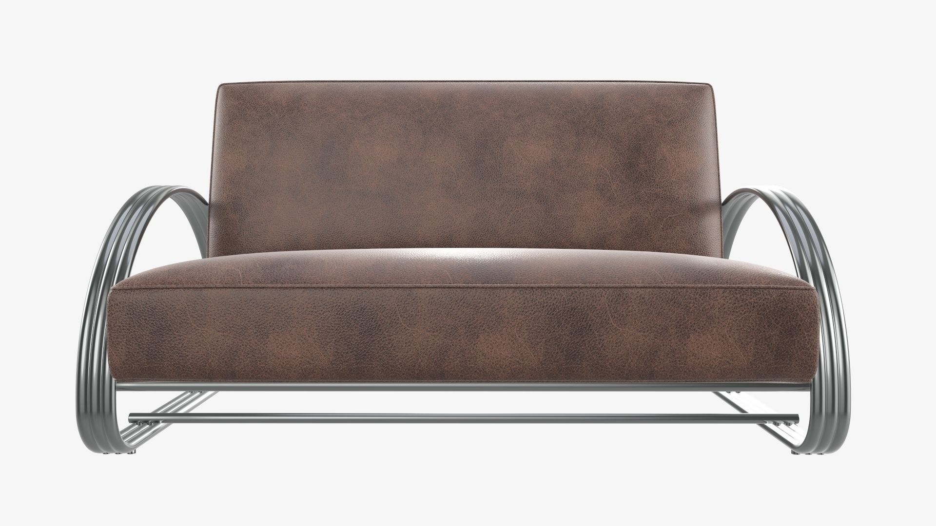 Loveseat sofa 3D model_2
