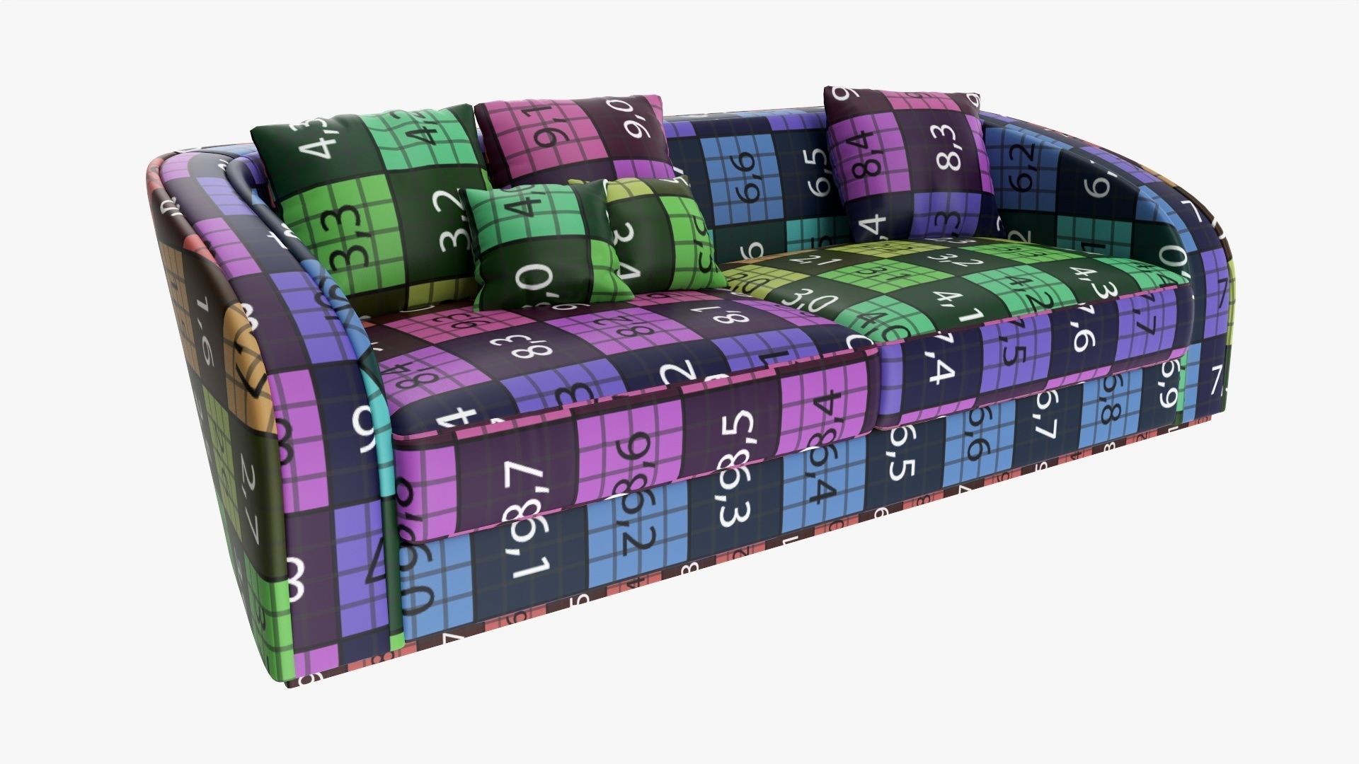 Loveseat sofa 02 3D model_10