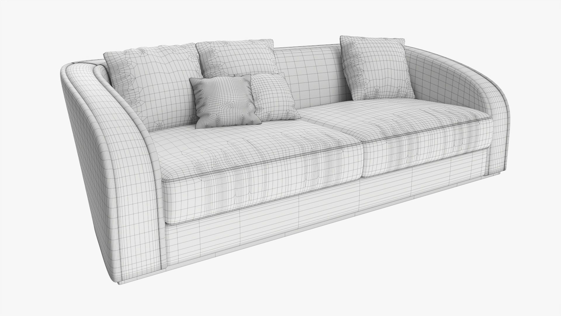 Loveseat sofa 02 3D model_7