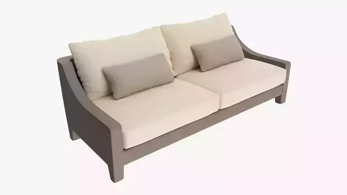 Loveseat sofa 03 3D model