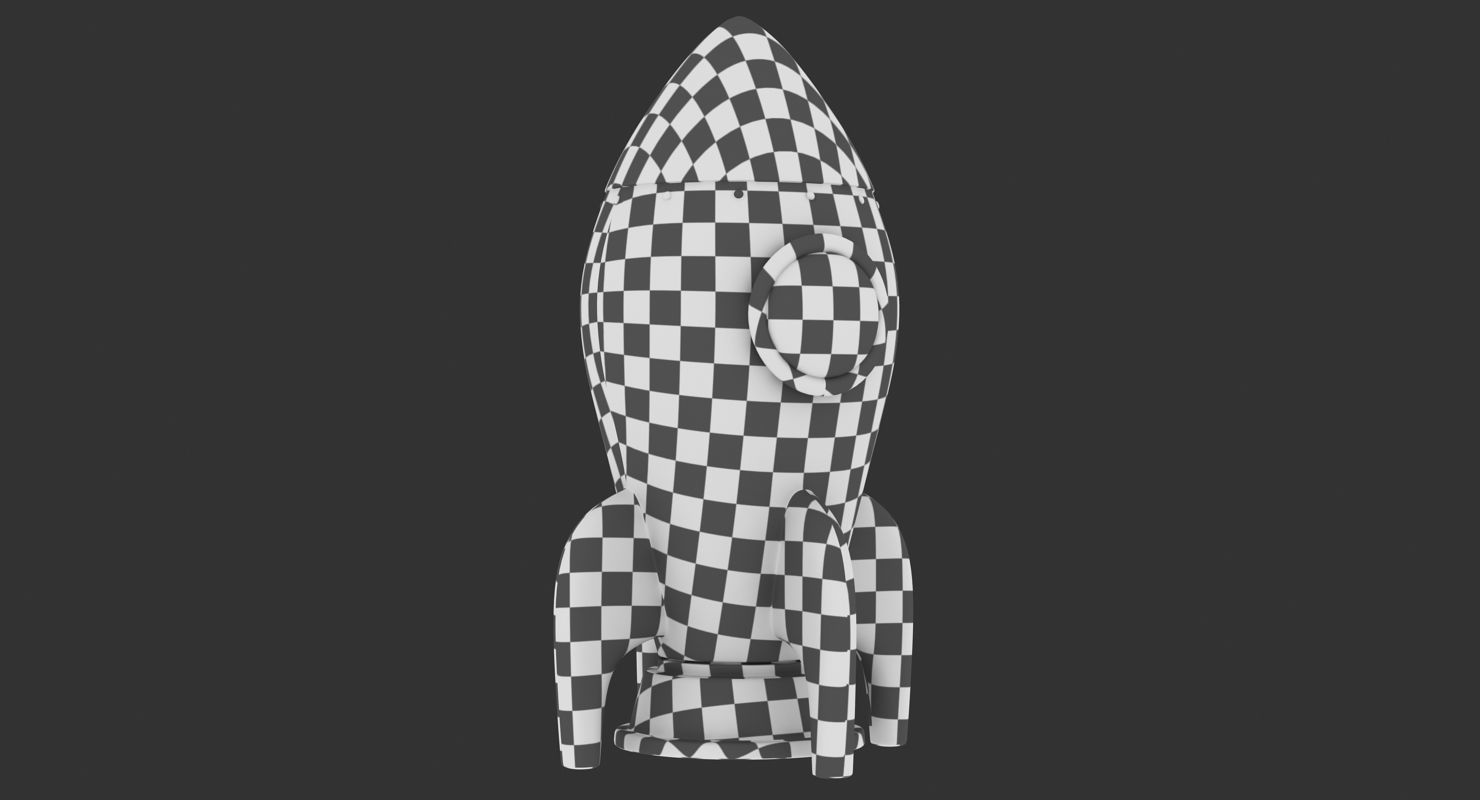 Toon Rocket Low-poly 3D model_15