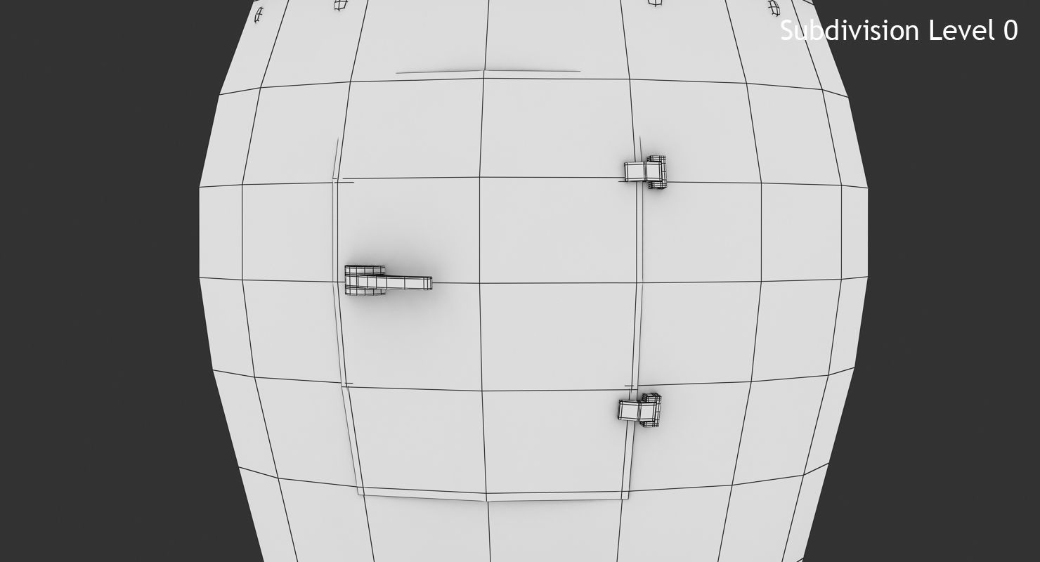 Toon Rocket Low-poly 3D model_11