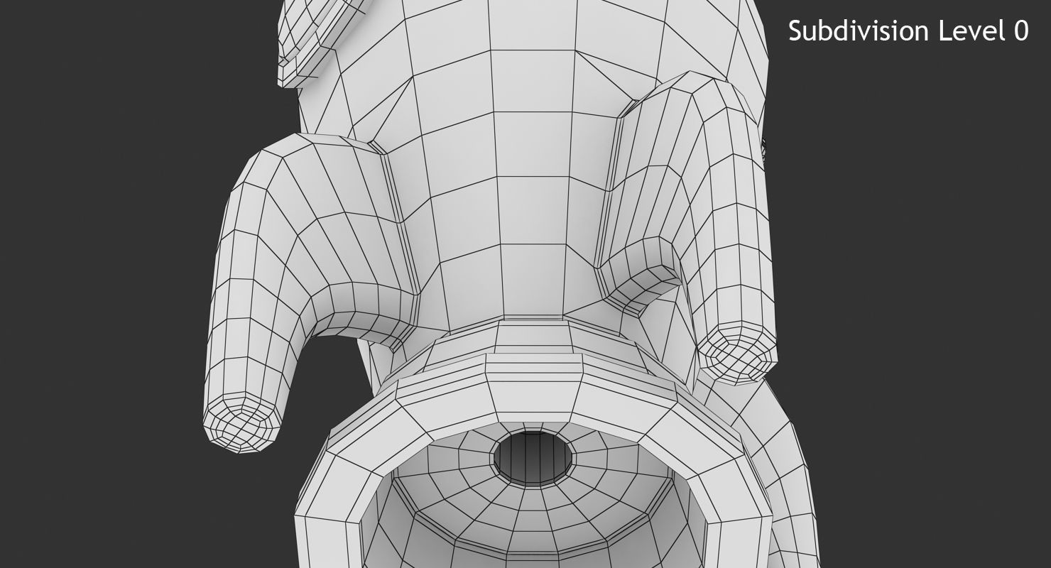 Toon Rocket Low-poly 3D model_13