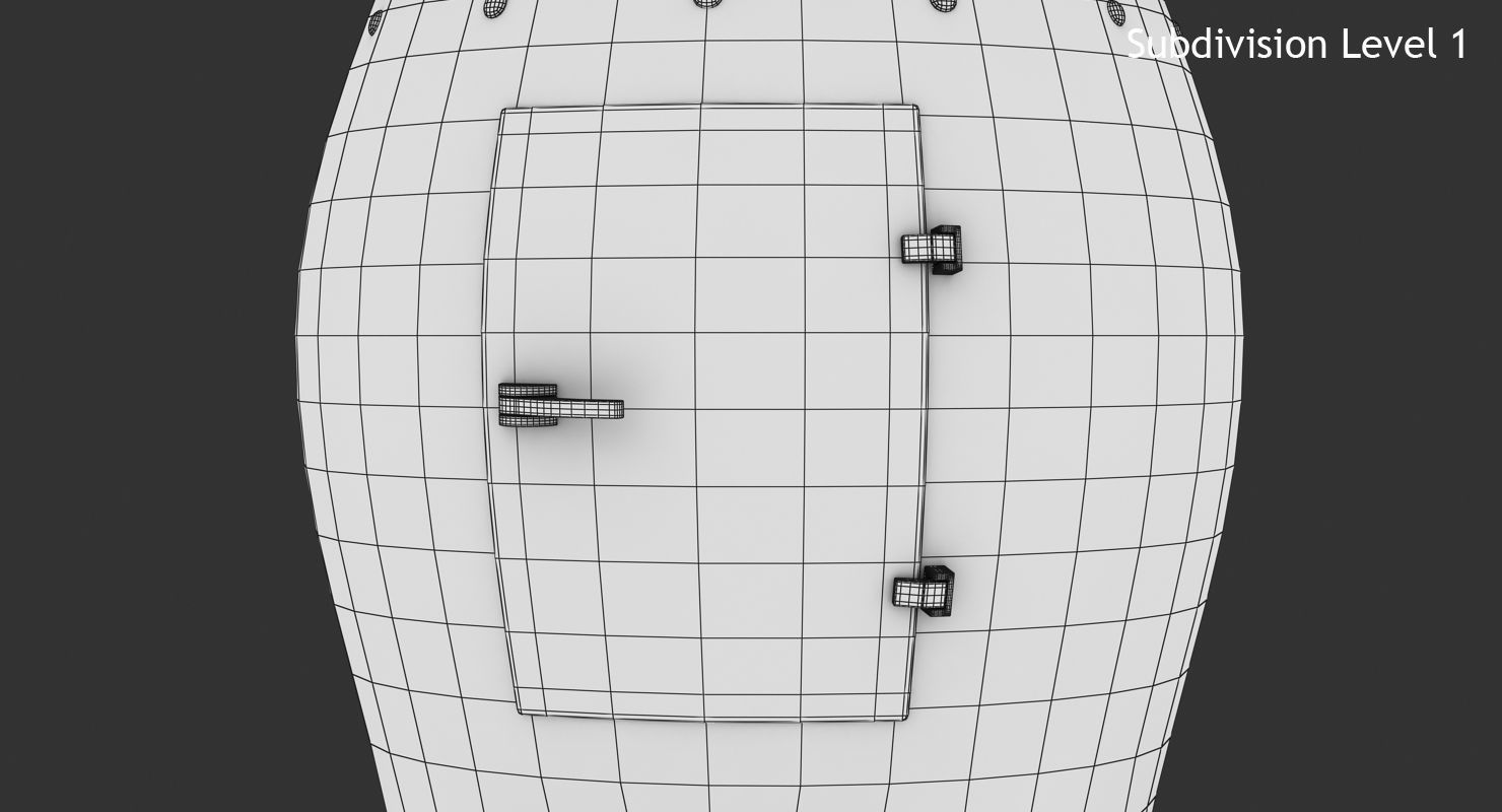 Toon Rocket Low-poly 3D model_12