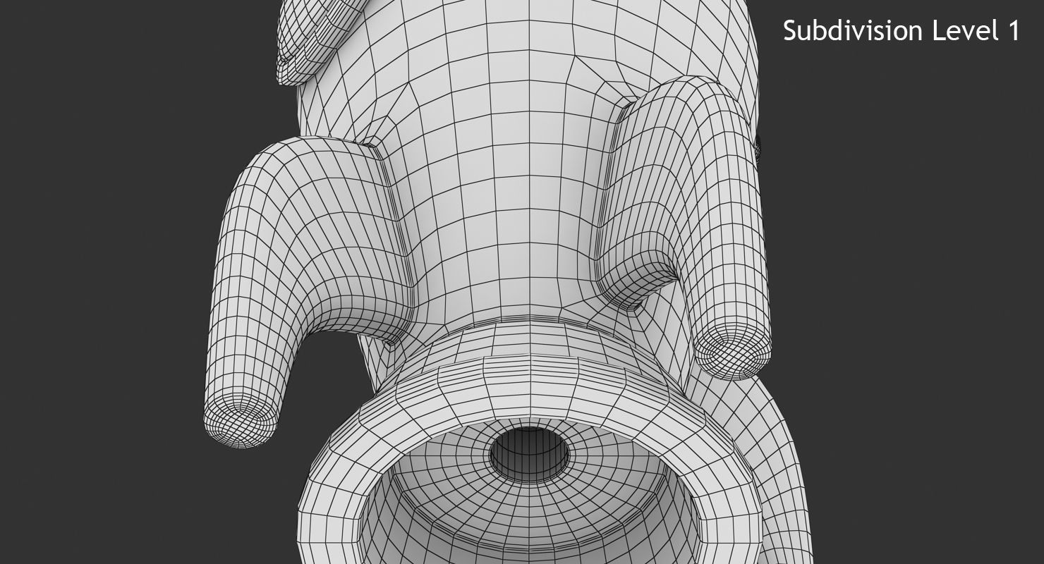 Toon Rocket Low-poly 3D model_14