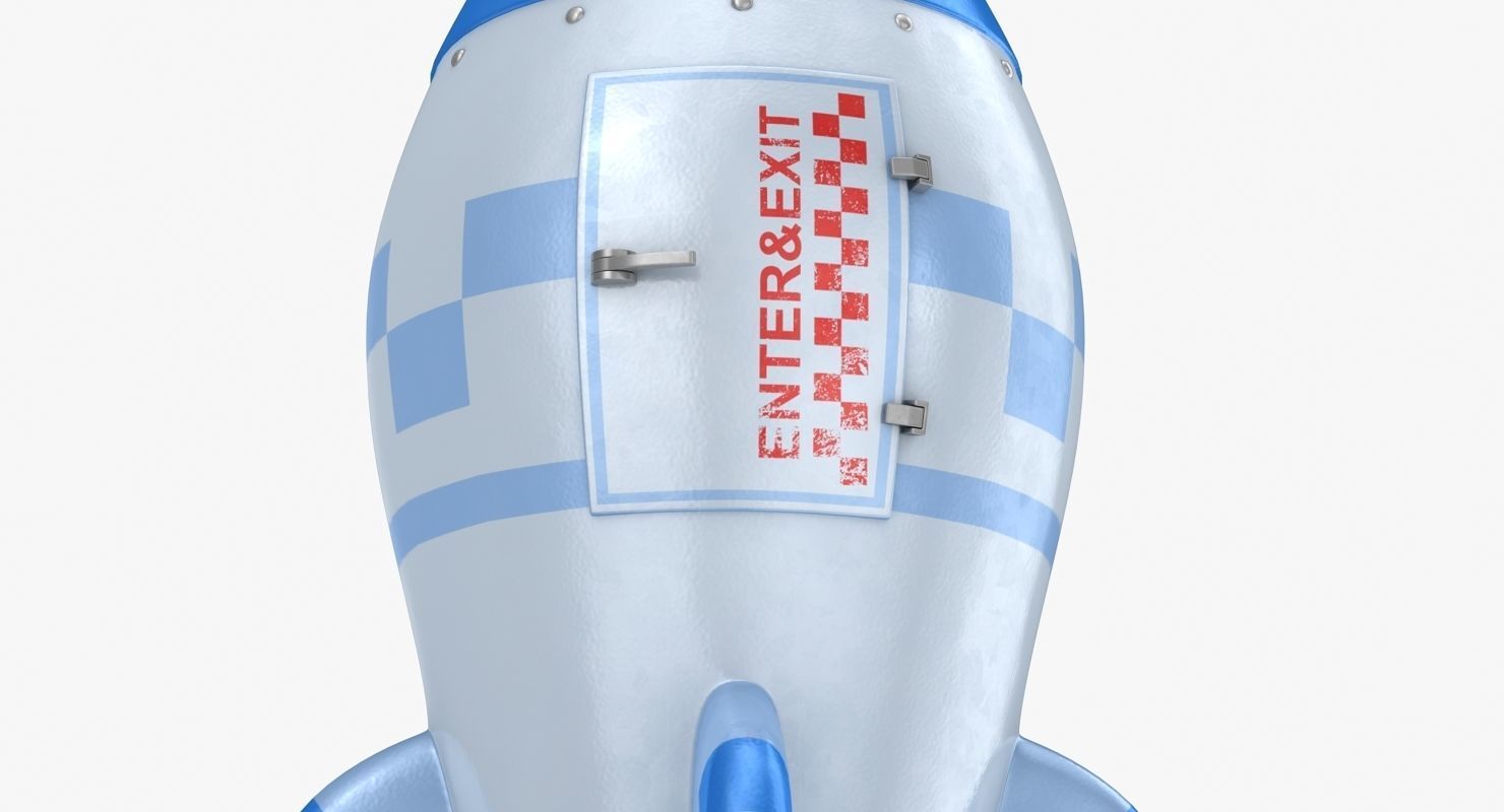 Toon Rocket Low-poly 3D model_8