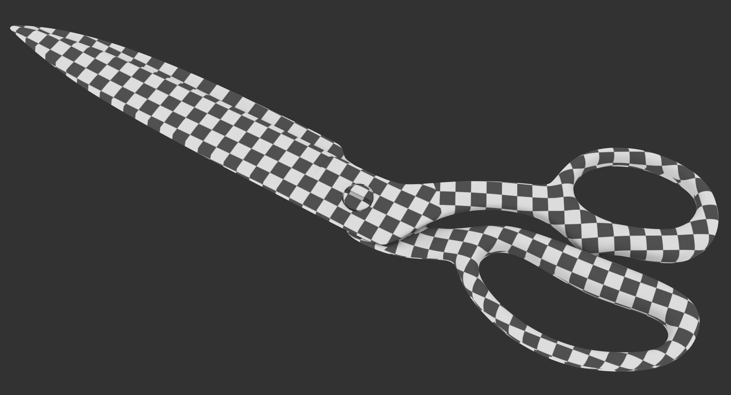 Black Scissors Low-poly 3D model_17