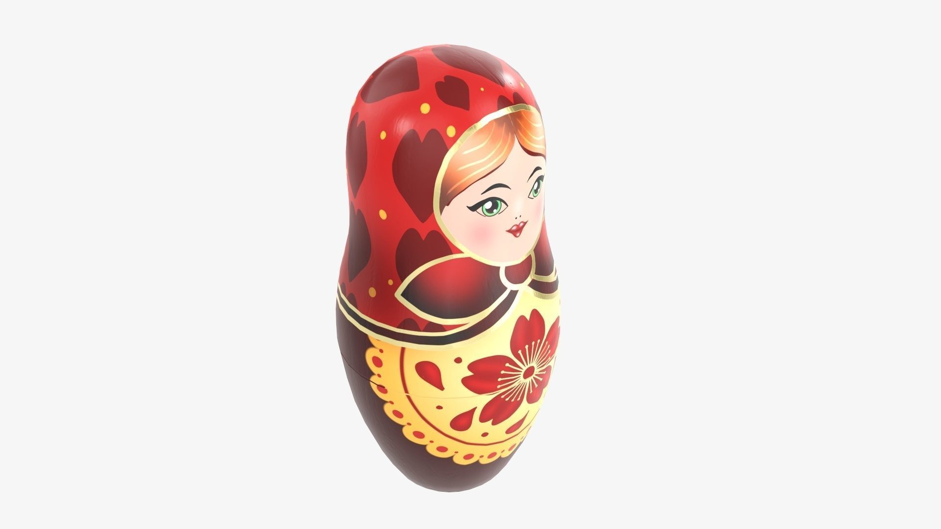 Nesting doll Matryoshka 01 3D model_4