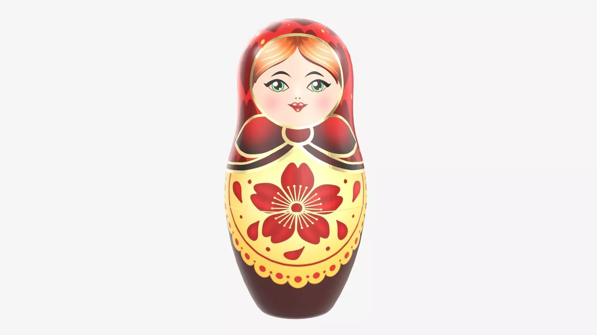 Nesting doll Matryoshka 01 3D model_0