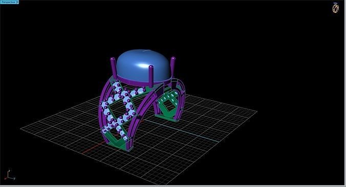 RIING ring with ball in middle 3D print model
