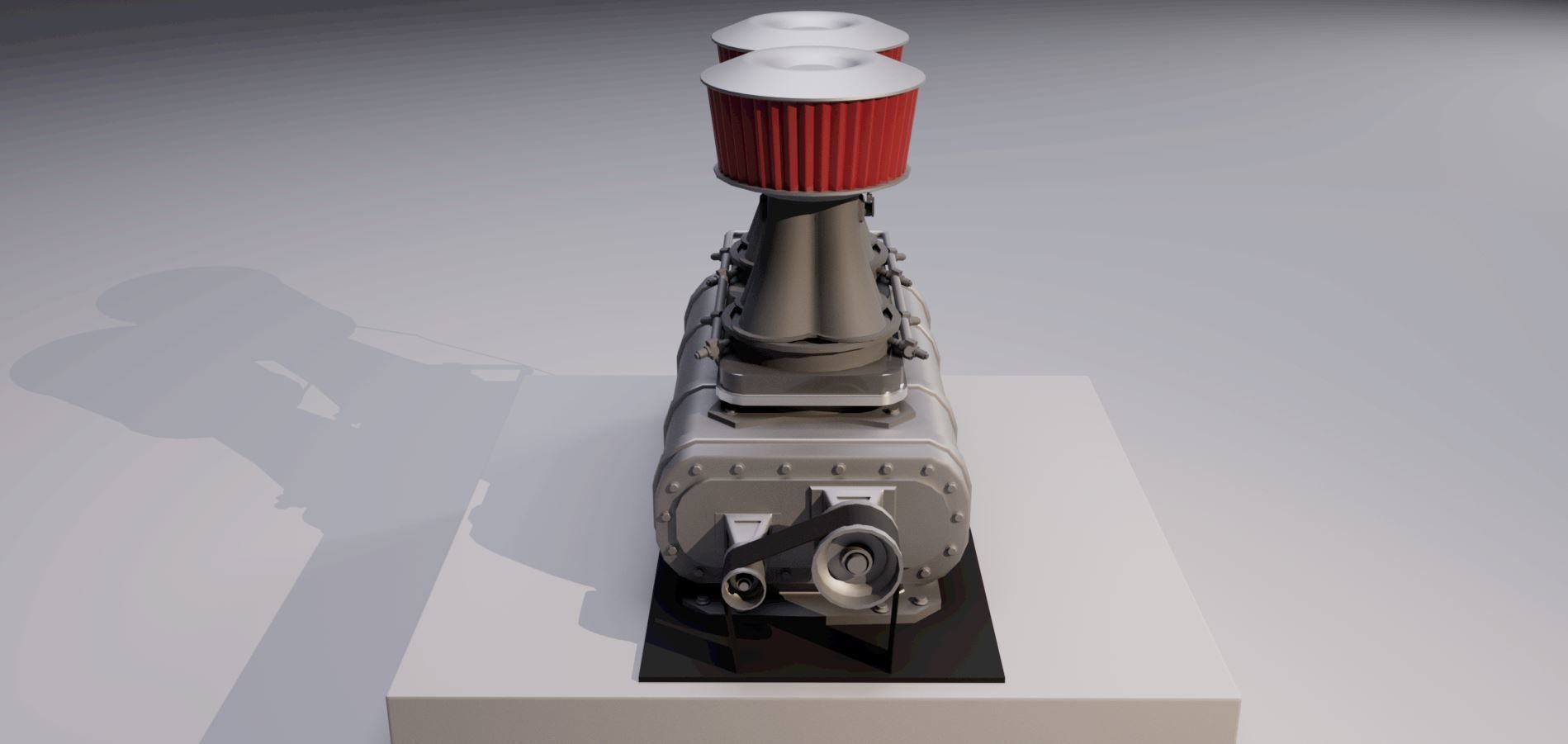 Supercharger type D Low-poly 3D model_2