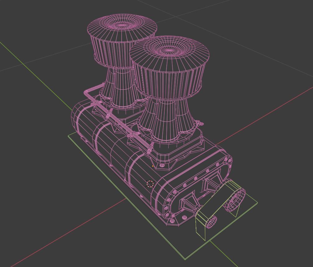 Supercharger type D Low-poly 3D model_12