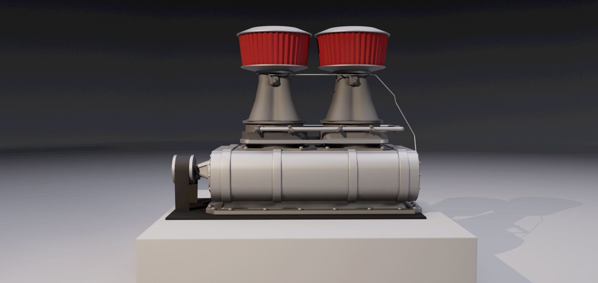 Supercharger type D Low-poly 3D model_3