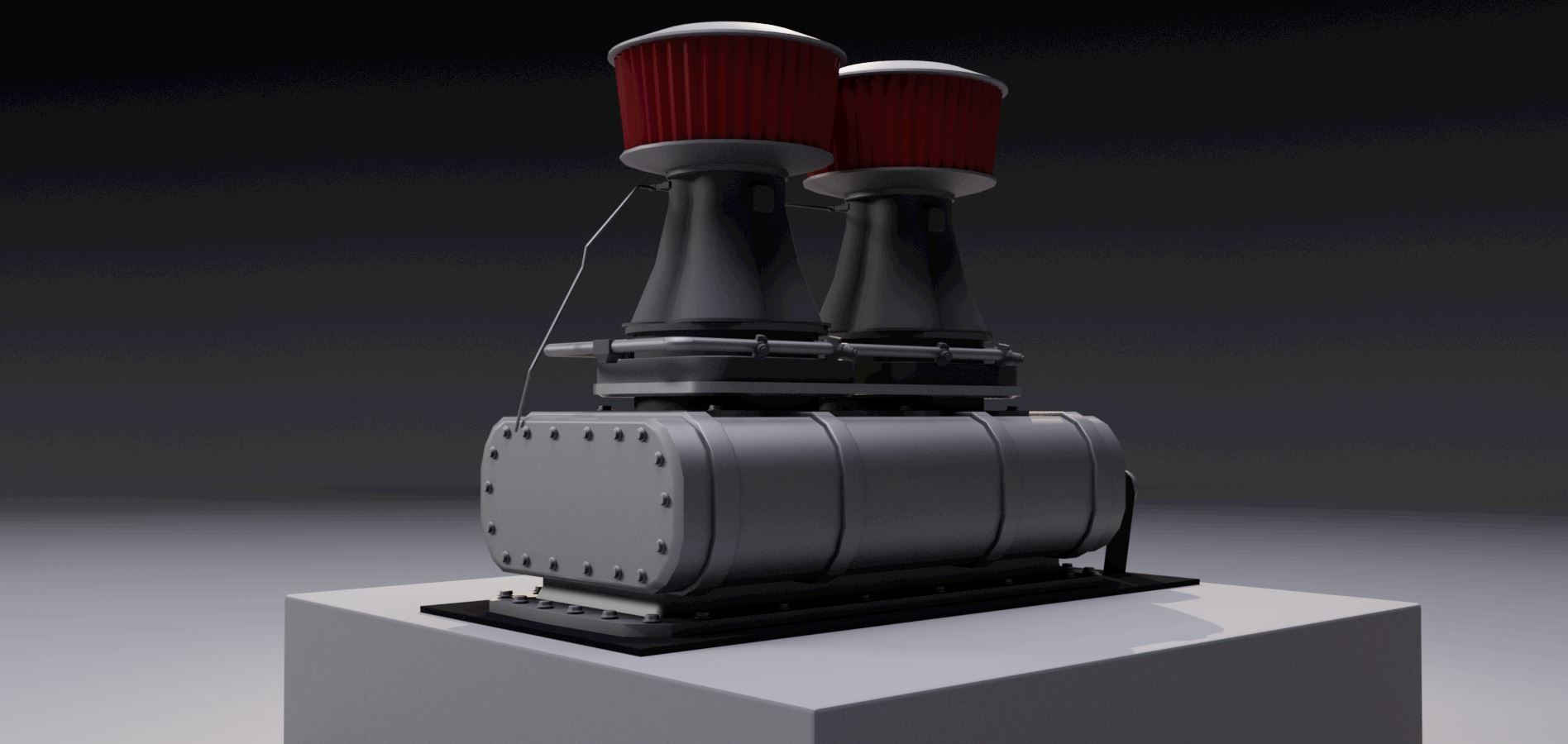 Supercharger type D Low-poly 3D model_5