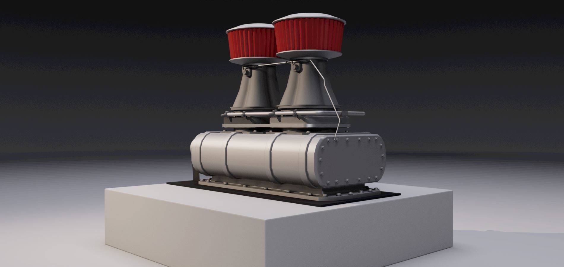 Supercharger type D Low-poly 3D model_4